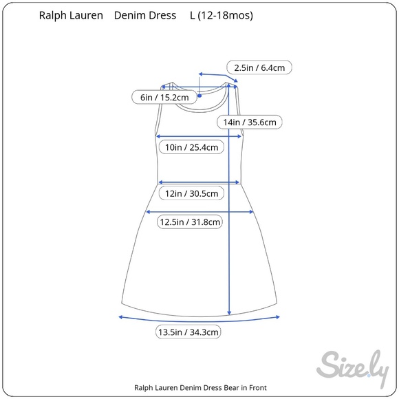 Ralph Lauren Denim Dress L (12-18 months) - Picture 5 of 5